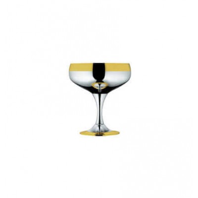 Набор Барон из 6 шт креманок - посеребренный с золотым декором Набор Барон из 6 шт креманок - посеребренный с золотым декором