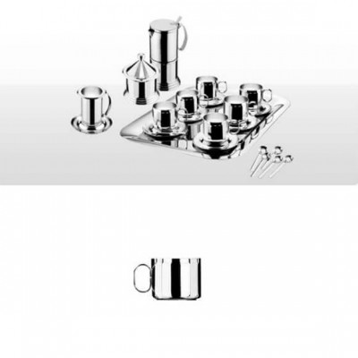 Набор Конте из 6 шт кофейных чашек - посеребренный Набор Конте из 6 шт кофейных чашек - посеребренный