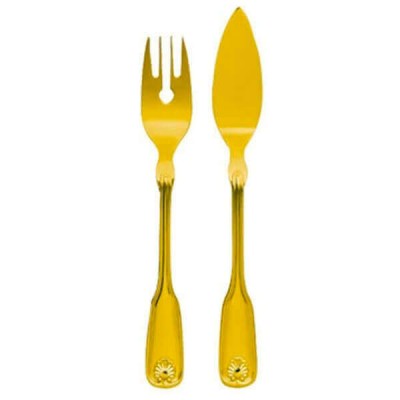 Фиш сет Венус позолоченный на 6 персон (12 предметов)