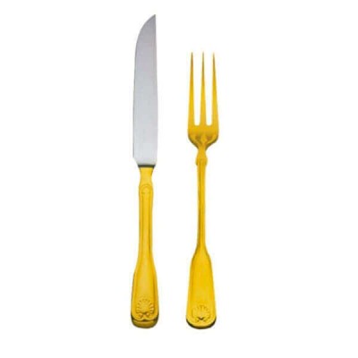 Набор для стейка Венус позолоченный (12 предметов)