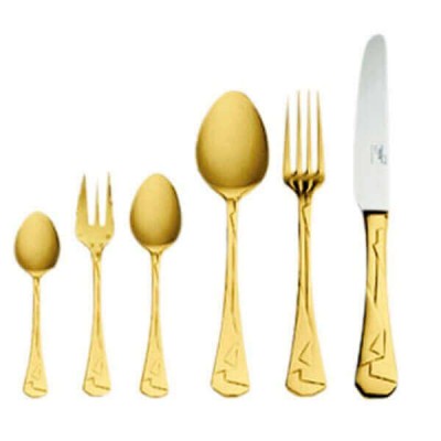Дополнение к столовым приборам Кимоно позолоченное на 6 персон (36 предметов) Дополнение к столовым приборам Кимоно позолоченное на 6 персон (36 предметов)