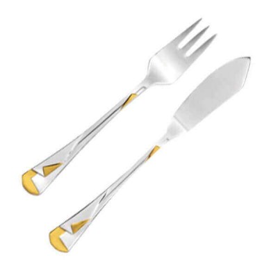 Фиш сет Кимоно декорированный золотом на 6 персон (12 предметов)