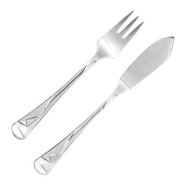 Фиш сет Кимоно на 6 персон (12 предметов) посеребренный