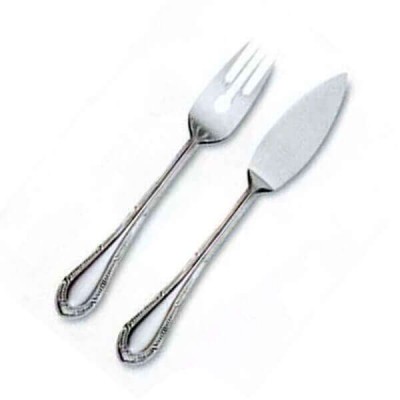 Фиш сет Сенатор посеребренный на 6 персон (12 предметов)