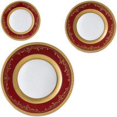 Фарфор Royal Gold - Набор для Ужина Дополнение Бордо (18 Единиц)