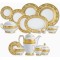 Фарфор Imperial Gold - Полный Набор на 6 Персон Кремовый (40 Единиц)