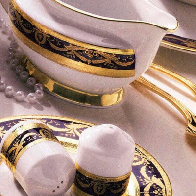 Фарфор Imperial Gold - Набор для Ужина 12 Персон Кобальт (43 Единицы) Фарфор Imperial Gold - Набор для Ужина 12 Персон Кобальт (43 Единицы)