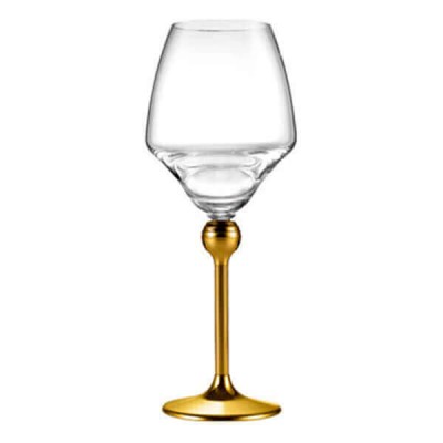 Бокалы для красного вина с золотым декором на ножках - 6 ед. Бокалы для красного вина с золотым декором на ножках - 6 ед.