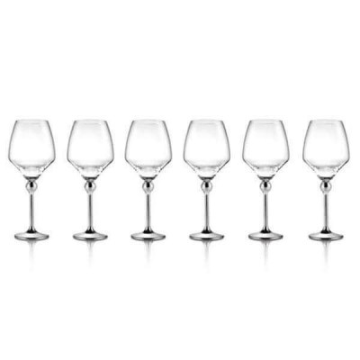 Бокалы для красного вина с металлическими ножками - 6 ед.