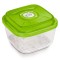 Стеклянный контейнер 19x19x9,5 см 2,2л зеленый