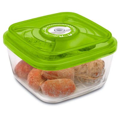 Стеклянный контейнер 19x19x9,5 см 2,2л зеленый Стеклянный контейнер 19x19x9,5 см 2,2л зеленый