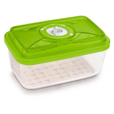 Стеклянный контейнер 20x13x8,5 см 1,5л зеленый