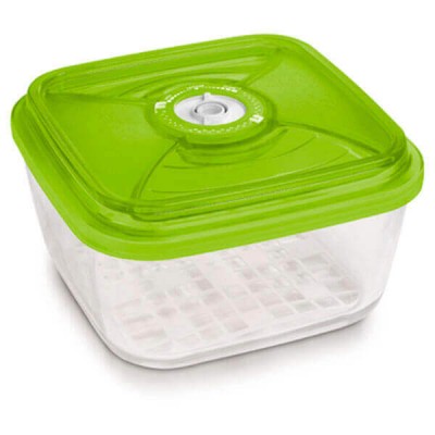 Стеклянный контейнер 22x22x10,5 см 3,6л зеленый