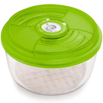 Стеклянный контейнер круглый  Ø23x10,5 см 3,3л зеленый