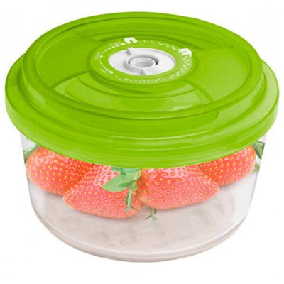 Стеклянный контейнер круглый Ø23x10,5 см 3,3л зеленый Стеклянный контейнер круглый Ø23x10,5 см 3,3л зеленый