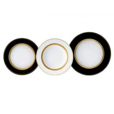 Фарфор Black & White - Набор для Ужина Дополнение Черно-Белые (18 Единиц)